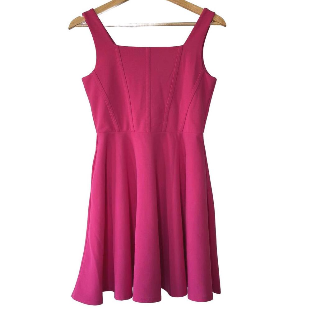 Rare Editions Fit and Flare Corset Mini Dress Neon Pink Size 16 Girls Y2K